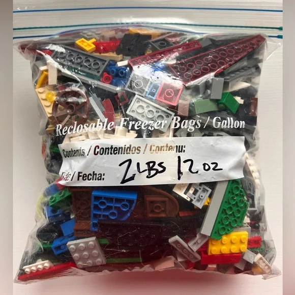 LEGO‎ Bulk Lot 2 Pounds 12 Ounces Assorted Building Blocks Genuine Mix