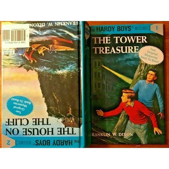 Hardy Boys 1 & 2 The Tower Treasure & The House on the Cliff Back-to-Back H/C #