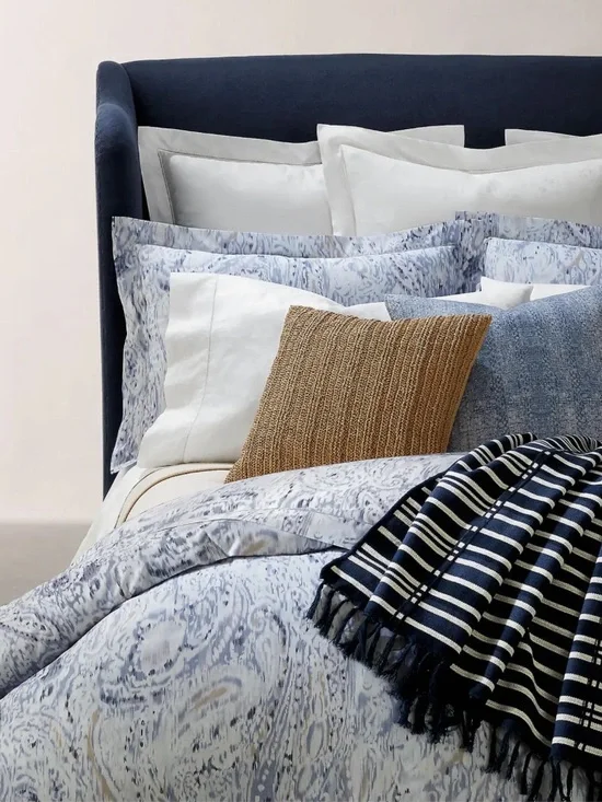NWT Ralph Lauren Home Lorelai Periwinkle King Duvet Cover Paisley Premium Luxe