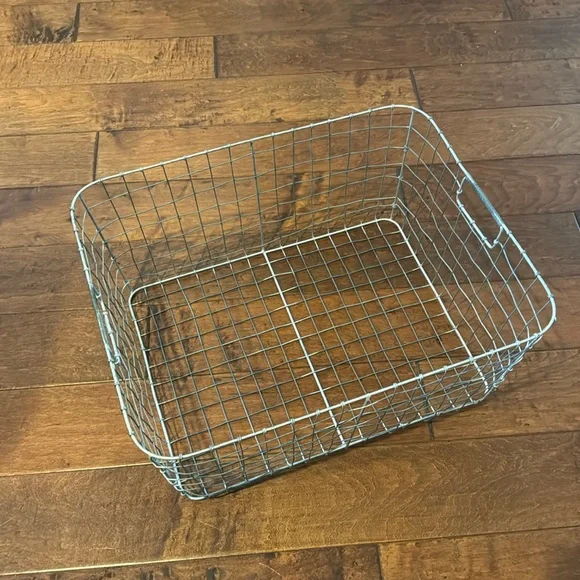 West Elm Decorative Wire Basket