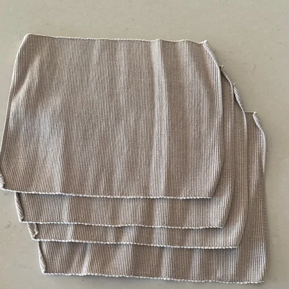 4 West Elm Light Gray Placemats