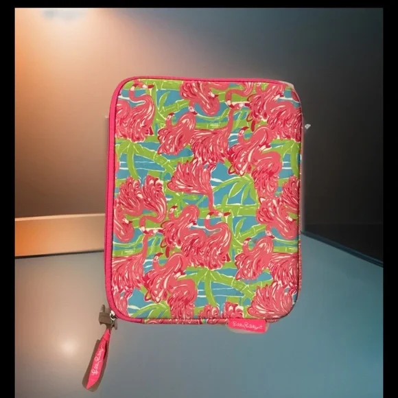 Lily Pulitzer Flamingo Pattern IPad Soft Zippered Case (8”x10”)
