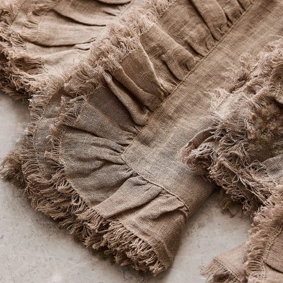 West Elm Ruffle Linen Napkin Set
