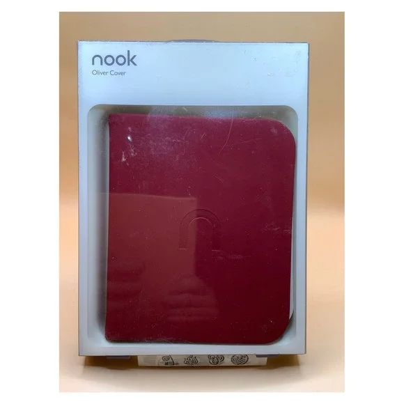 Barnes & Noble Nook 2nd‎ Edition Oliver Cover Red Folio Case