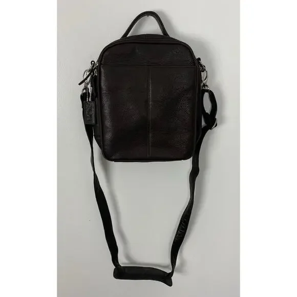 Mori Luggage genuine leather small travel crossbody messenger bag