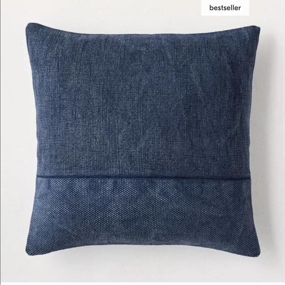 West Elm 24x24 cotton canvas pillow