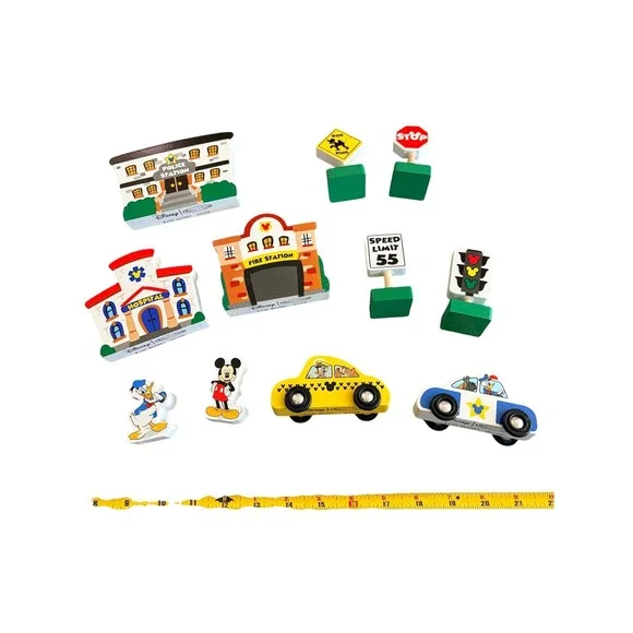 Melissa & Doug Disney Mickey Mouse Deluxe Wooden Vehicles Set