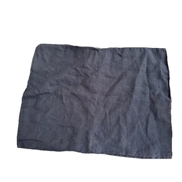 West Elm 100% Linen King Pillow Case / Sham in Navy Blue 20x26