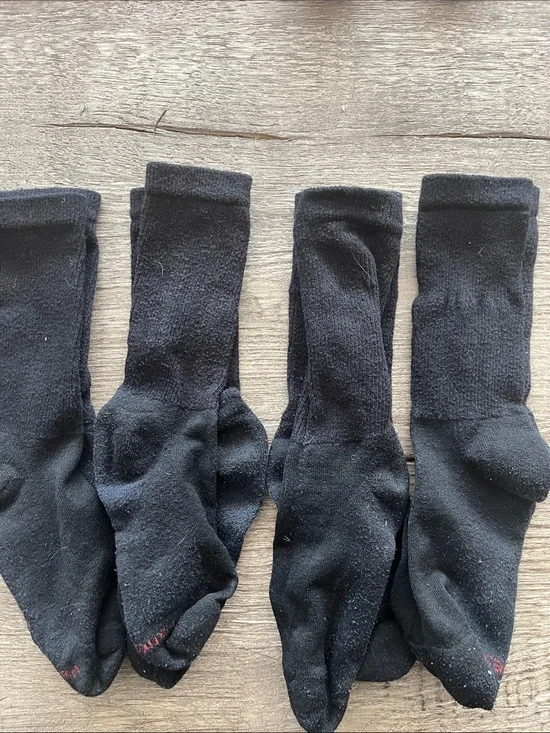 Hanes Black Crew Socks for Kids - Set of 4