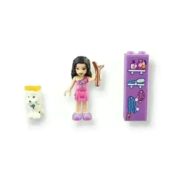 Lego Friends Doggy Day Care 41691 Emma Minifigure frnd357 & Poodle Dog 11575pb04