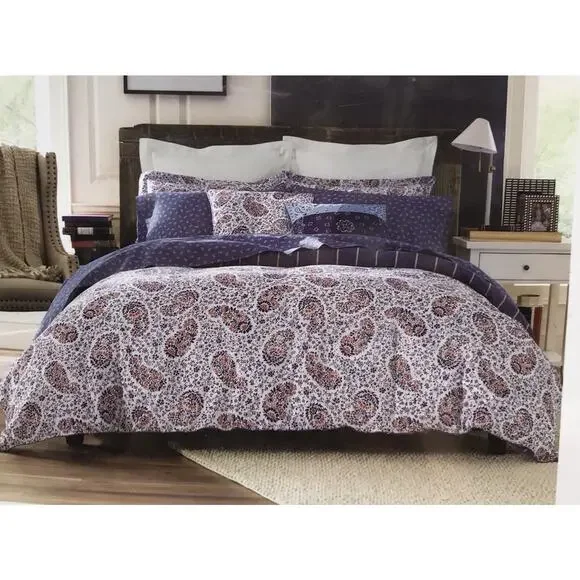 Tommy Hilfiger Comforter Twin / XL Pillow Sham Tottenham Paisley Floral Bedding