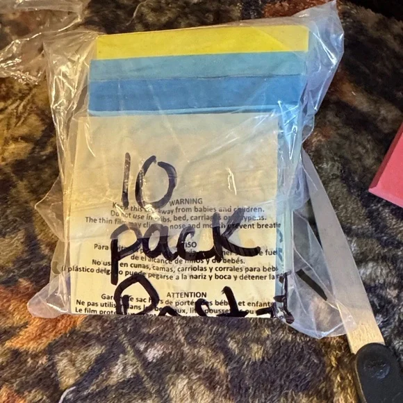 Vibrant Disposable Party Favor Bags - 10 Pack