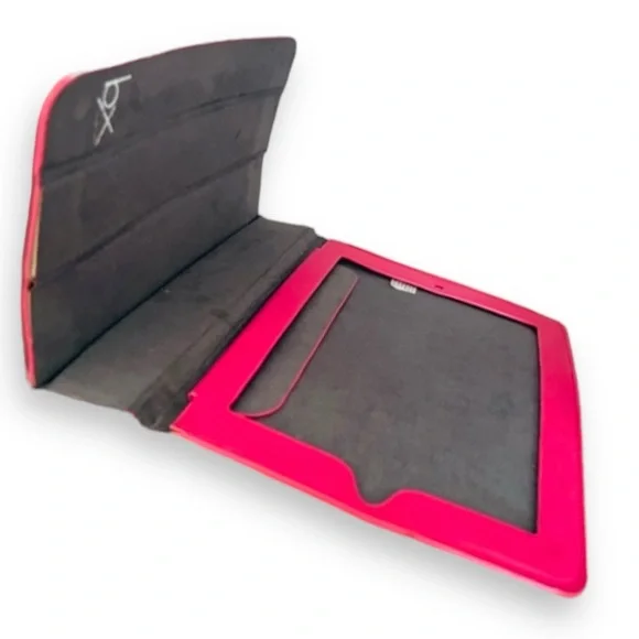 BUXTON iPad Case Swivel Magnetic Foldable Tablet Travel Cover PINK Faux Leather