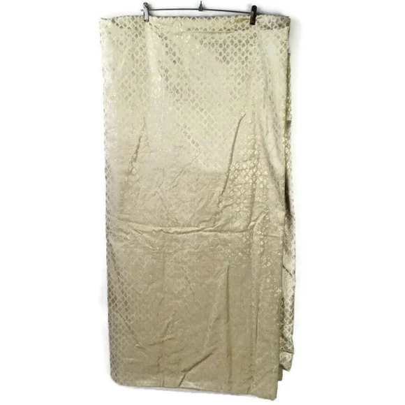 West Elm Gold Luster Velvet Diamond Print Full/Queen Duvet Cover EUC