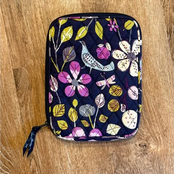 Vera Bradley Night Owl Quilted Tablet Case Organizer Zip iPad Mini Kindle Cover