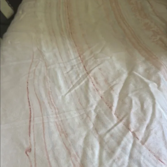 West Elm Cream and Blush Pink Duvet Cover
