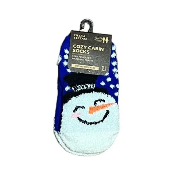 Field‎ & Stream Cozy and Warm Youth Size Snowman Socks, NWT