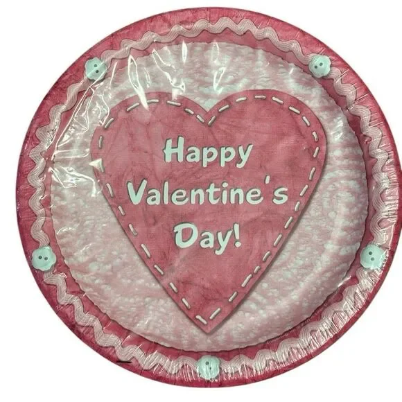 New Valentines Craft100% Recycled 9” Dinner Paper Plates or Lunch Plates are 7”