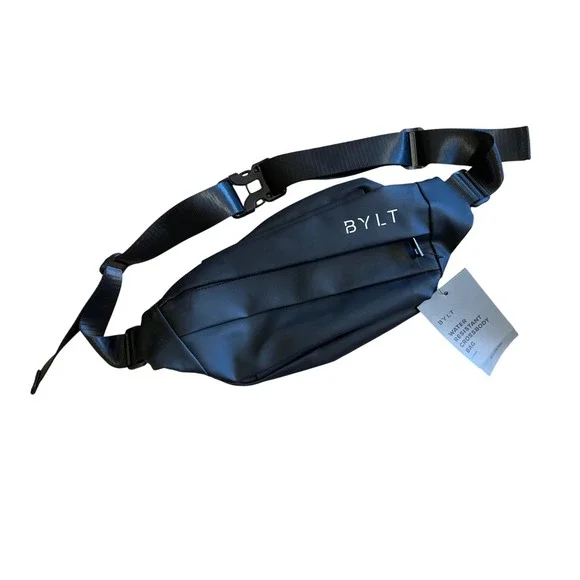 BYLT Basics Water Resistant Crossbody Bag‎ Black Sling Bag Waist NWT Travel