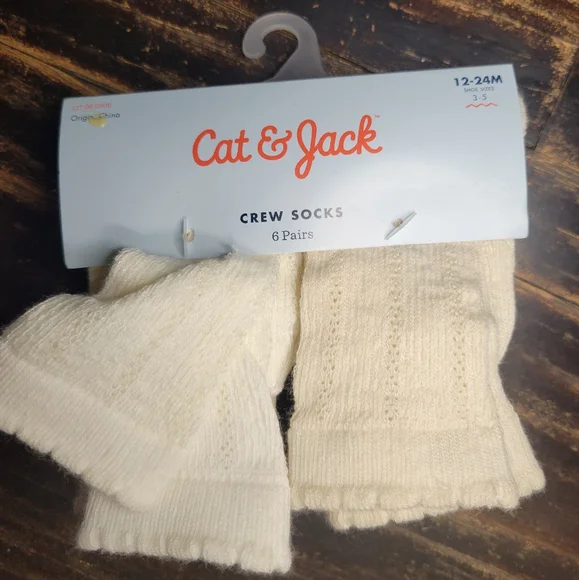 NWT cat & jack pointelle socks 12 - 24 months