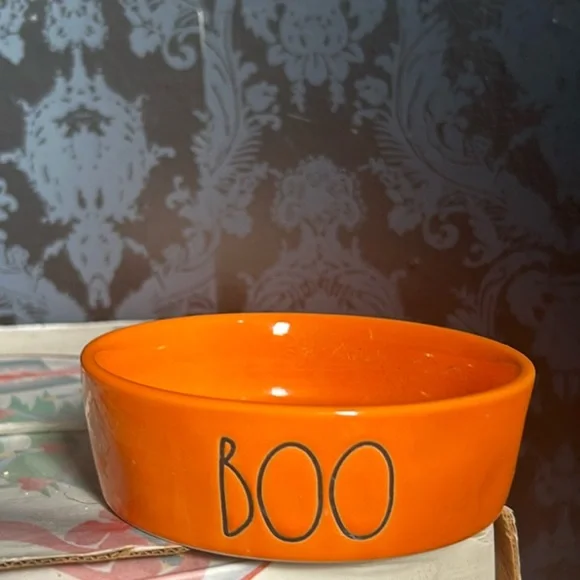 Rae Dunn Boo cat pet bowl