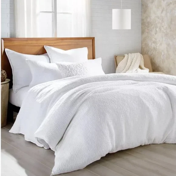 DKNY Donna Karan Pure Texture Ivory King Duvet Cover