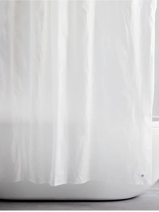 West Elm White Shower Curtain Liner
