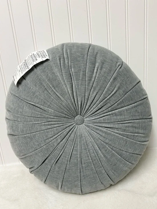 West Elm classic cotton velvet tufted round pillow