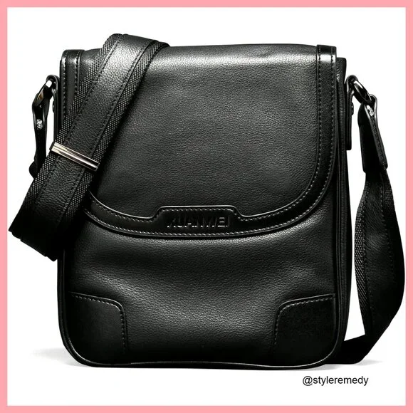 Full Grain Cowhide Messenger Bag for Tablets and Business Work