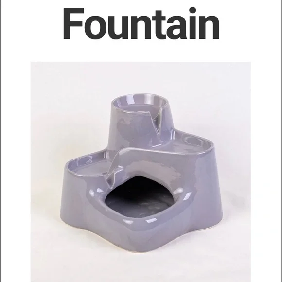 Ceramic Pet mini water fountain in grey