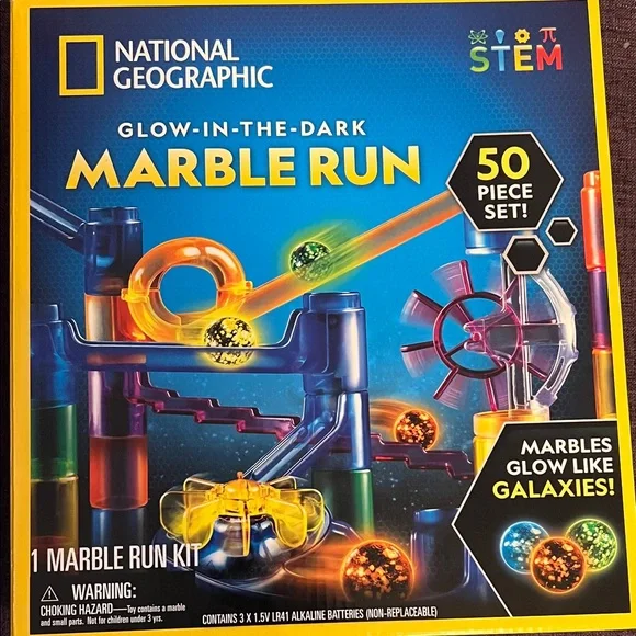 NEW National Geographic Colorful Glow Marble Run