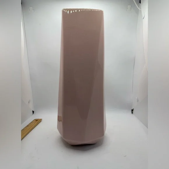 mauve pink art deco style ceramic West Elm vase