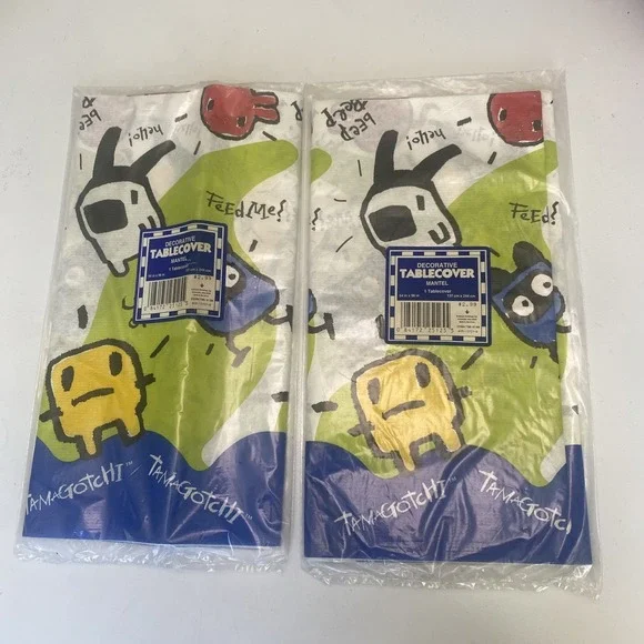 Vintage Gibson Tamagotchi Tablecover Birthday Party 54