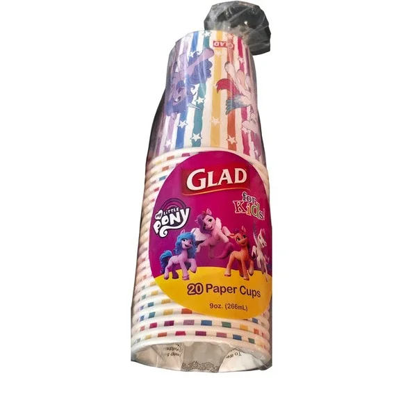 Glad‎ My Little Pony Paper Cups 20 Count 9oz Kids Birthday Party Supplies
