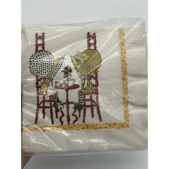 Vtg‎ Holly Hobbie American Greetings Paper Napkins Party 9 Pack