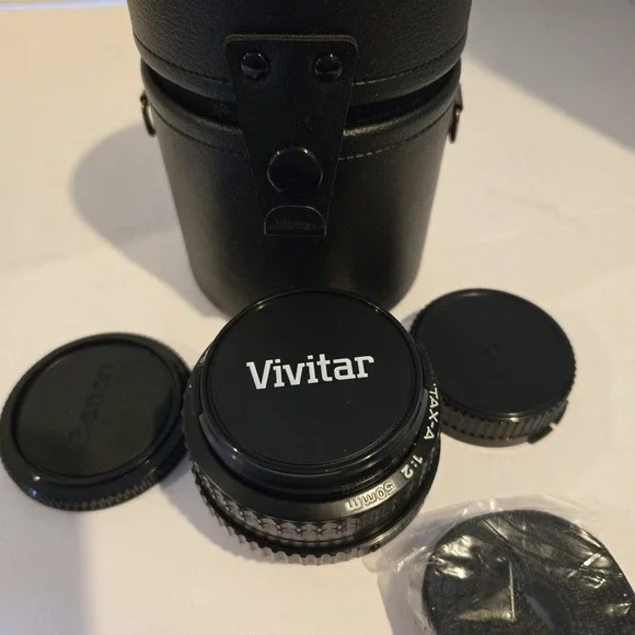 SMC Pentax-a 1:2 50mm 5962040 Manual Focus Camera Lens W Case & Extra‎ Caps