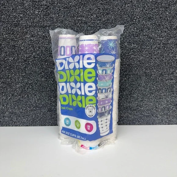 Dixie 3oz Cups Throwback Pack Vintage Designs Starburst Starflite Oasis ~480ct