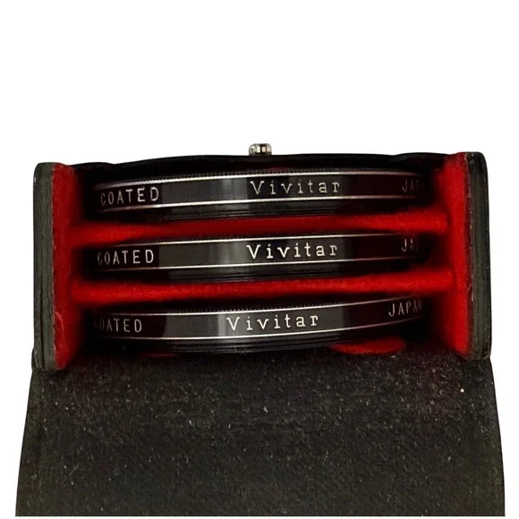 Vivitar 52mm Close-Up Lens Filter Set No.1 No.2 No.4 w/ Case Japan Vintage