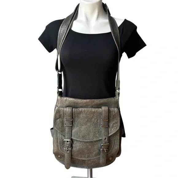 Men’s Rare Vintage Lockheart Leather Flap Closure Organizer Messenger Crossbody
