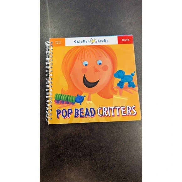 Chicken Socks: Pop Bead Critters‎ by Klutz Editors (2005, Hardcover) No Beads