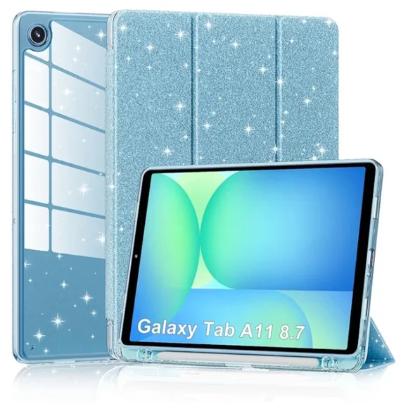 Sparkly Blue Glitter Case for Samsung Galaxy Tab A11 8.7