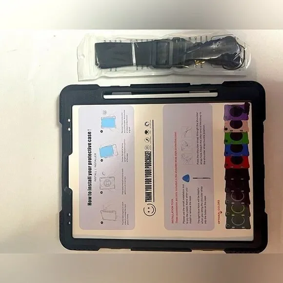 Miesherk black new iPad‎ tablet with strap size 9 1/2
