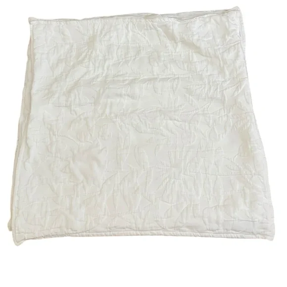 West Elm set of 3 white textured euro sham covers