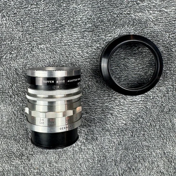 Vintage Carl Zeiss Jena Tessar 50mm f2.8 Lens Germany w Leather Case