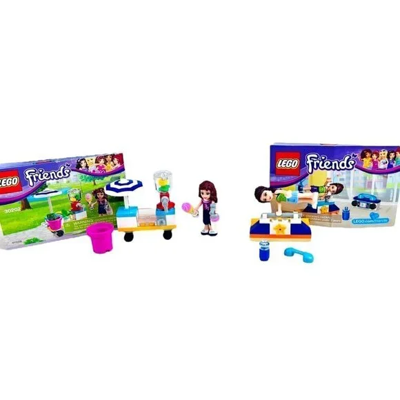 LEGO Friends Smoothie Stand & Gymnastics Bar Replacement Pieces Not Complete
