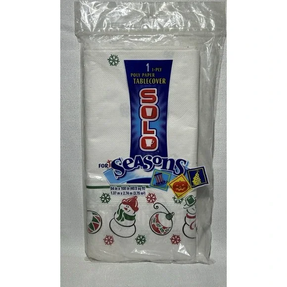 Vintage Solo For Seasons Poly‎ Paper Tablecover 54