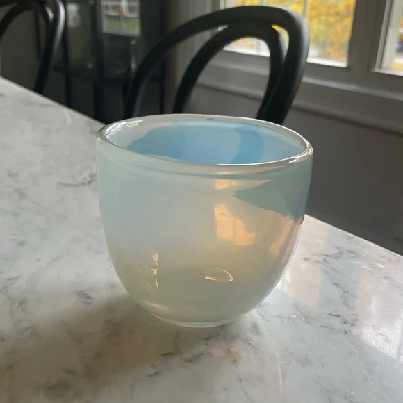 West Elm Iridescent Milky Glass Votive Holder