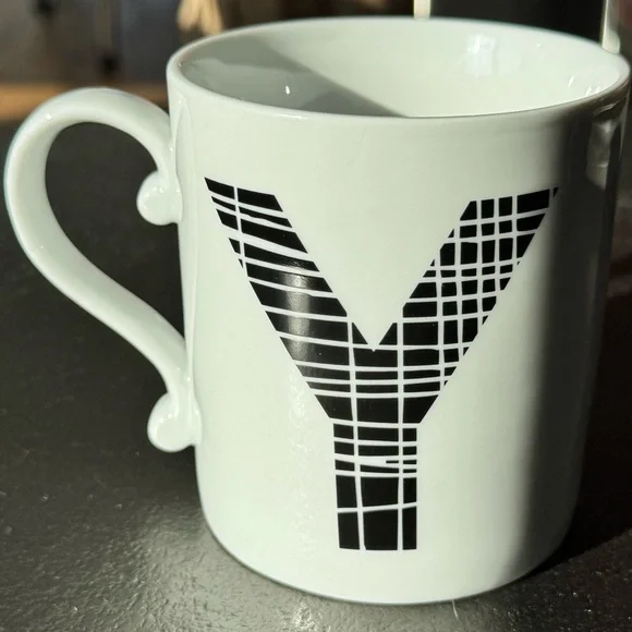 West Elm Monogram Initial ‘Y’ Ceramic Mug