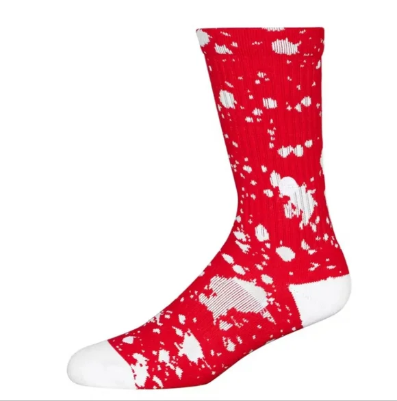 NWT Boy's ethika Red Splatter Crew Socks