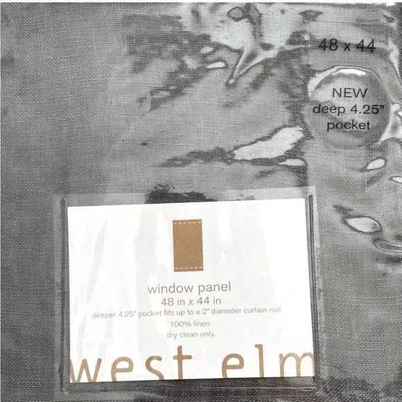 Final dRop 🤠 West Elm Linen Window Panels in Gray 44” Length